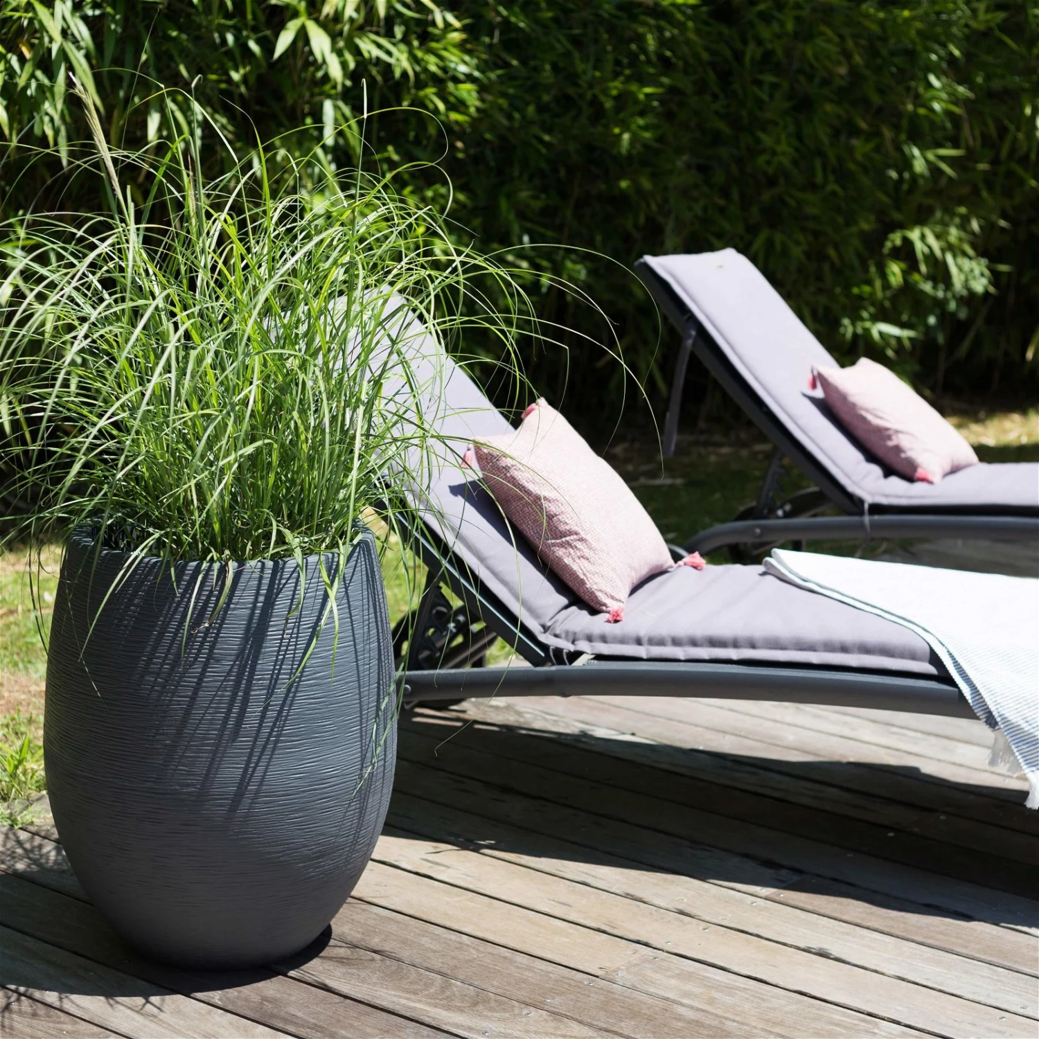 Pflanzgefäß Graphit Egg, Anthrazit, Wasserdicht, Robust 5 Pflanzgefäß Graphit Egg, Anthrazit, Wasserdicht, Robust – Bild 3