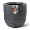 Pflanzgefäß 'Rib', Grau, Ø 35 X H 34 Cm