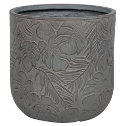 Pflanzgefäß 'Chester 08', Dunkelgrau, Ø 25 X H 25 Cm