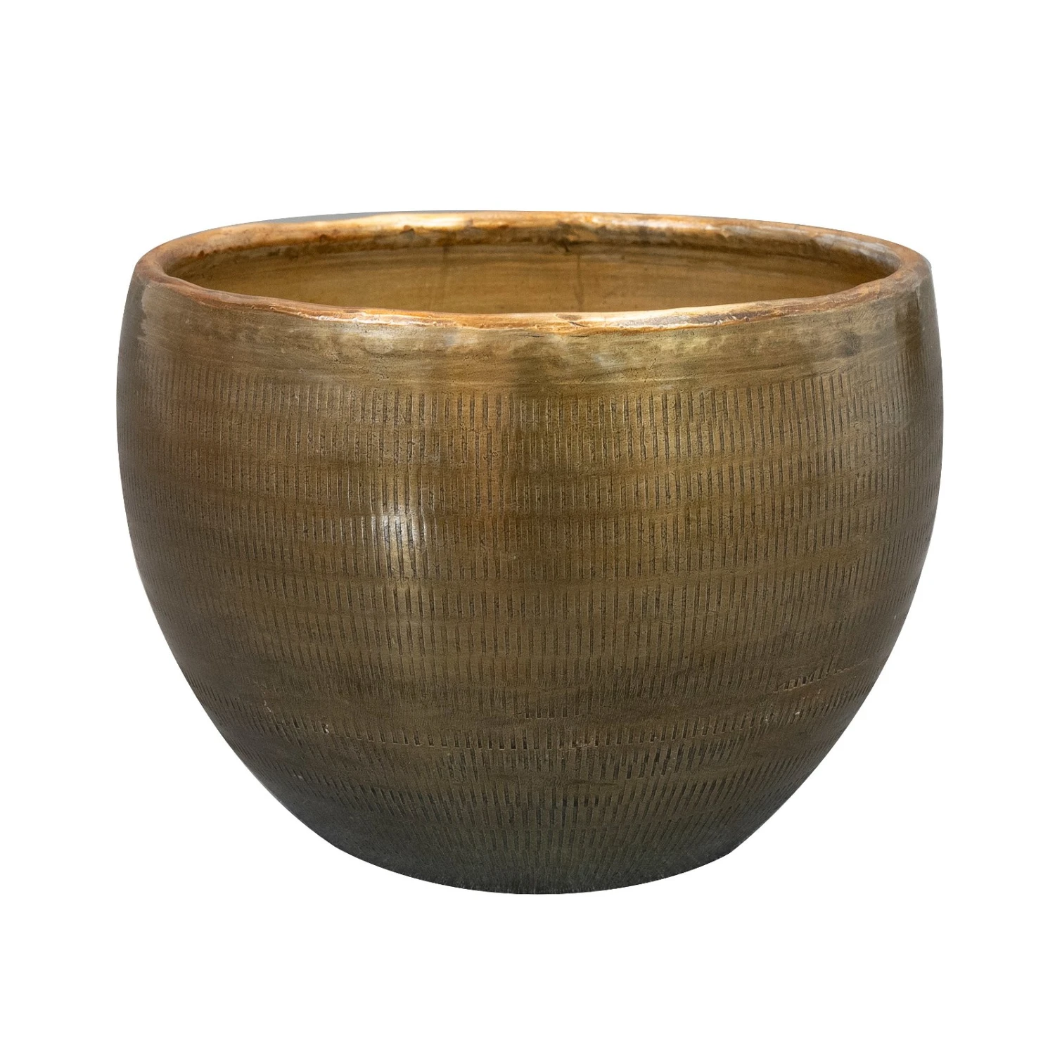 Pflanzgefäß 'Rowen', Gold, Ø 19 X H 13 Cm 4 Pflanzgefäß 'Rowen', Gold, Ø 19 X H 13 Cm – Bild 2