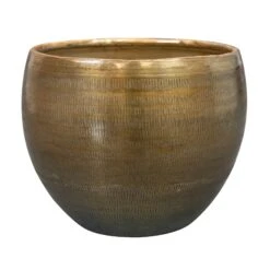 Pflanzgefäß 'Rowen', Gold, Ø 22 X H 17 Cm -Gartenbedarf Verkäufe 2024 3210801609 Pflanzgefaess Rowen gold D 22 x H 17 cm 114965