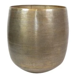 Pflanzgefäß 'Rowen', Gold, Ø 50 X H 47 Cm -Gartenbedarf Verkäufe 2024 3210801623 Pflanzgefaess Rowen gold D 50 x H 47 cm 114997