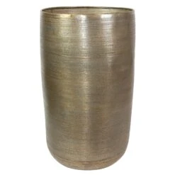 Pflanzgefäß 'Rowen', Gold, Ø 47 X H 82 Cm -Gartenbedarf Verkäufe 2024 3210801633 Pflanzgefaess Rowen gold D 47 x H 82 cm 115024