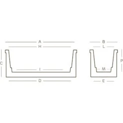 Euro 3 Plast Pflanzkasten Tere, Terra, Ca. 100 Cm, Erdvol. 128 L -Gartenbedarf Verkäufe 2024 3230100450 3230100451 Pflanzkasten Tere technische Zeichnung 111257 1
