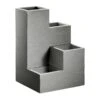Kölle Pflanzkübel-Wendeltreppe "Kubus" Grau, 40x40x60 Cm, 55 Liter Erdvolumen