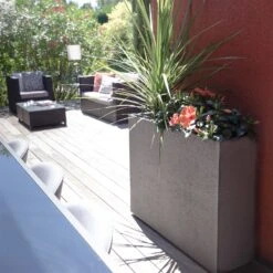 Pflanzkasten Graphit Crunch High, Anthrazit, Wasserdicht, Doppelwandig -Gartenbedarf Verkäufe 2024 3230101031 Pflanzkasten Graphit Crunch High anthrazit L99 5xB29 5xH78 5cm 63l 2 59182