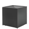 Pflanztrog Kubus, Anthrazit, 40 X 40 X 40 Cm Mit Rollen