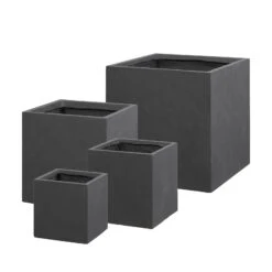 Kölle Pflanztrog "Basic Ciber" In Grafit, Aus Clayfibre, Frostsicher