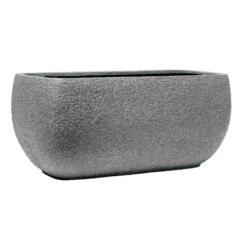 Pflanzkübel Rock Line Walsham, Granit-grau, L 54 X B 27 X H 25 Cm