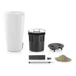LECHUZA Rondo Premium 40, Weiß Hochglanz, All-in-One-Set, Ø 40 Cm, H:75 Cm -Gartenbedarf Verkäufe 2024 3325100103 Rondo Premium40 weiss All in OneSet D40xH75cm RGB 3 7756