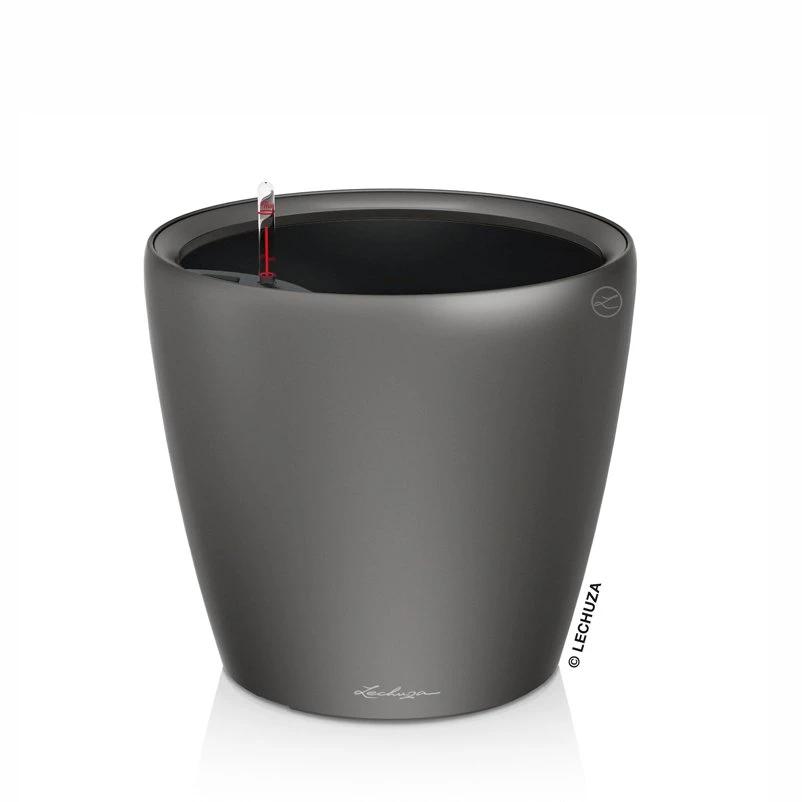 LECHUZA Classico Premium 35 LS, Anthrazit-metallic, All-in-One-Set, Ø 35 Cm H:33 Cm 4 LECHUZA Classico Premium 35 LS, Anthrazit-metallic, All-in-One-Set, Ø 35 Cm H:33 Cm – Bild 2