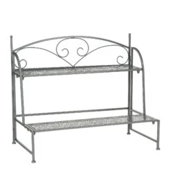 Pflanzregal 'Thalia', Dunkelgrau, Eisen, Ca. 69,5 X 38 X H59 Cm