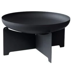 Edelstahl- Feuerstelle 'X 70', Schwarz, 40 X 75 Cm