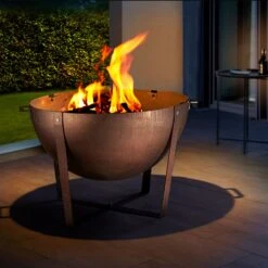 Feuerschale 'Dakota', Rostfarben, Ca. 60 X Ø 80 Cm -Gartenbedarf Verkäufe 2024 3920100762 Feuerstelle Dakota ca 80cm rund 2 1 118578
