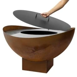 Feuerstelle 'Wave', Rost, Edelstahl, Ca. 100 X 55 X 100 Cm -Gartenbedarf Verkäufe 2024 3920100768 Feuerstelle WAVE rost ca100x55x100cm 2 1 119660