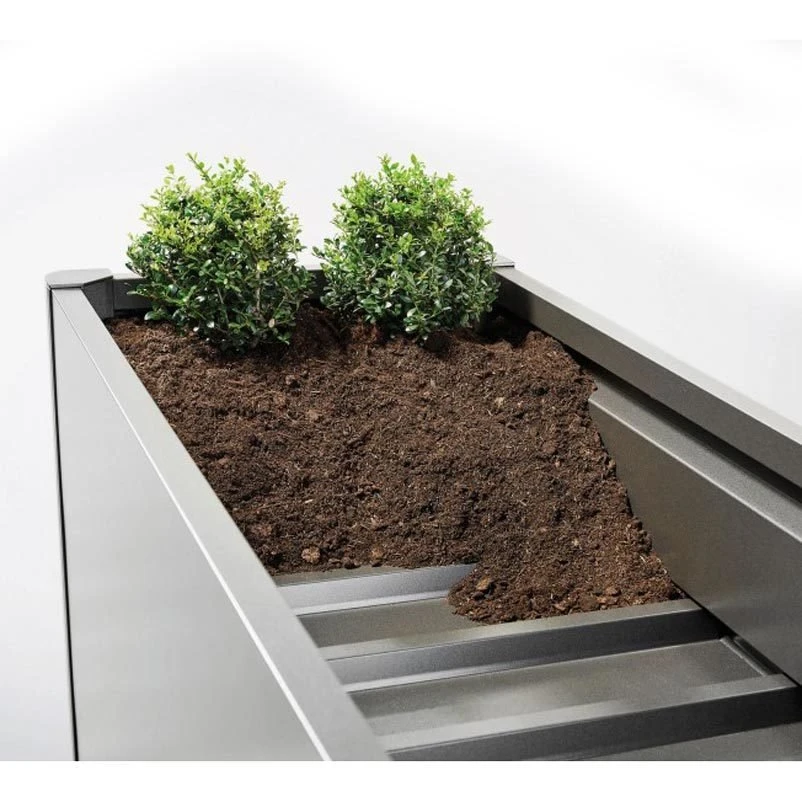 Biohort Pflanzbeet Belvedere, Verzinktes Stahlblech, Quarzgrau-metallic 4 Biohort Pflanzbeet Belvedere, Verzinktes Stahlblech, Quarzgrau-metallic – Bild 2